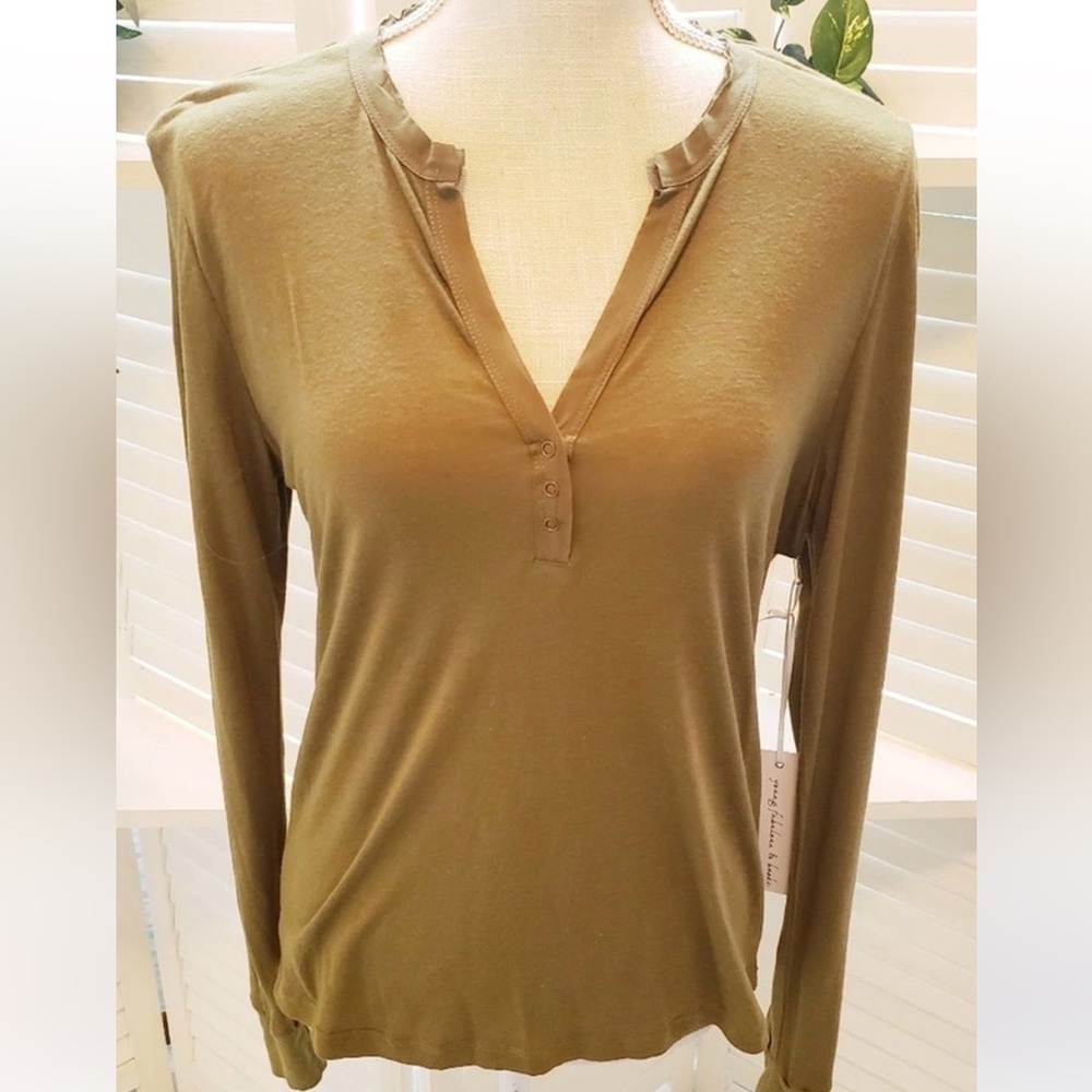 Young Fabulous & Broke Olive Long Sleeve Top